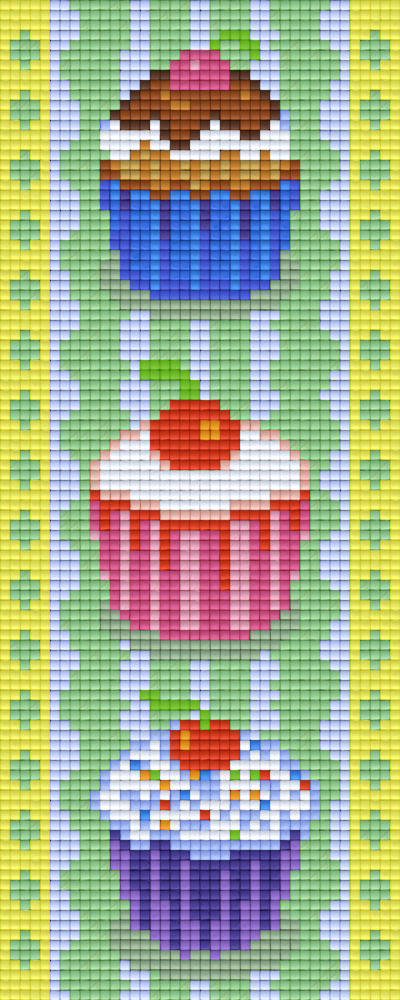 Cupcakes Two [2] Baseplate PixelHobby Mini-mosaic Art Kits